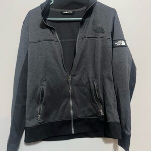The North‎ Face Gray and Black Zip-Up Jacket